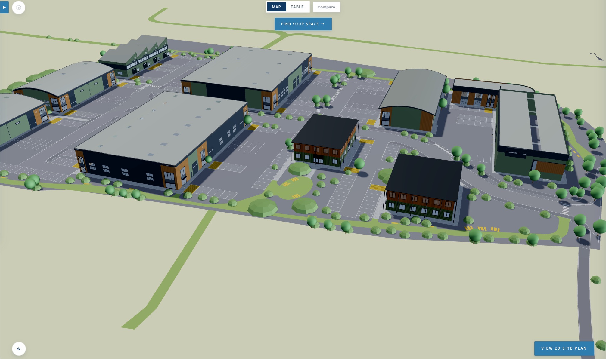 Arcus Park interactive 3D site tool — alternate view