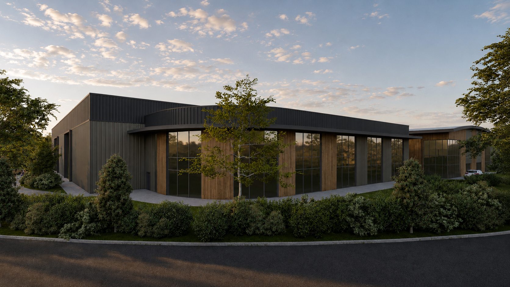 Build to Suit CGI — entrance