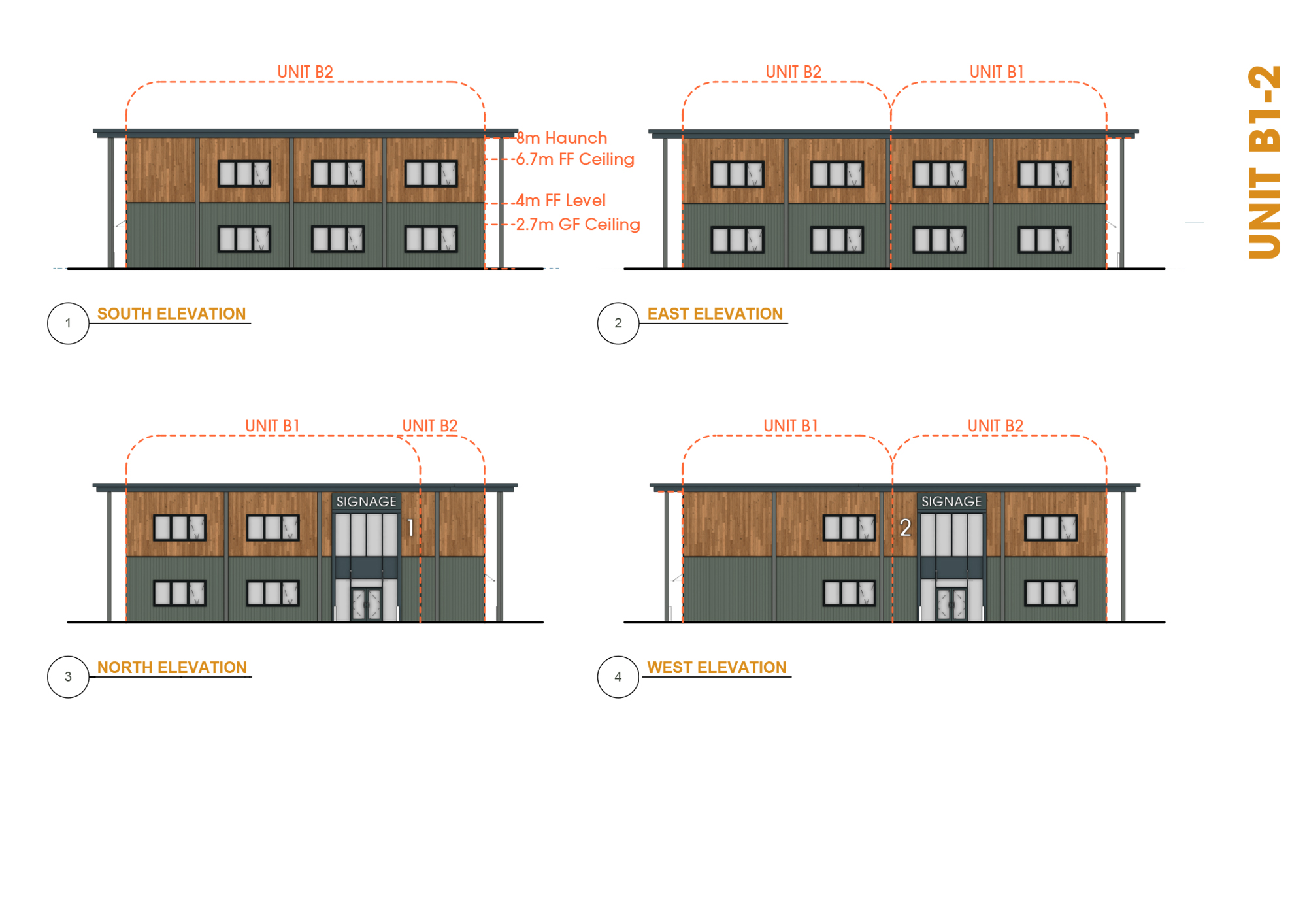 Offices Units B1-2 elevations
